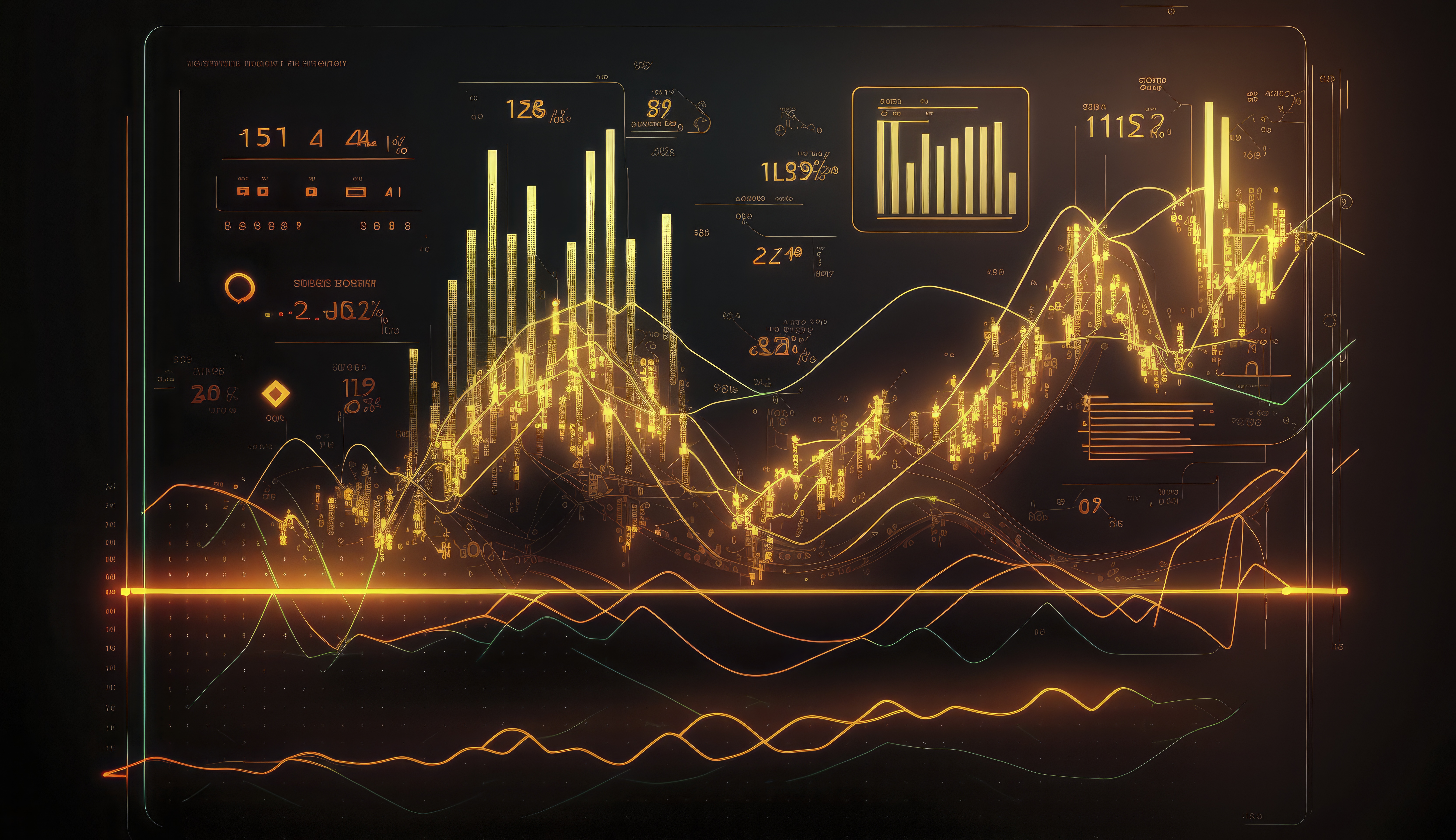 vecteezy financial graphs glowing lines and diagram on digital 22875605
