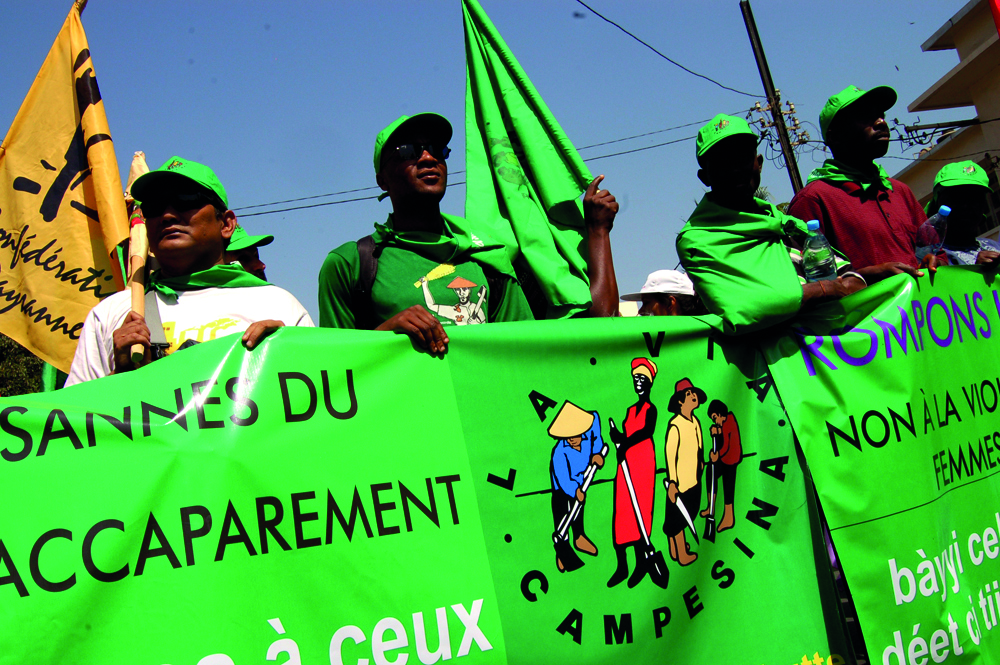 Representantes de la Via Campesina