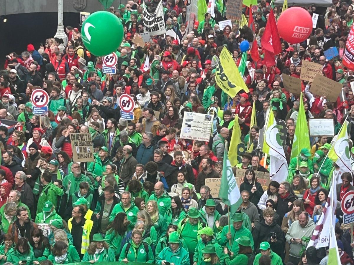 manif rouge vert